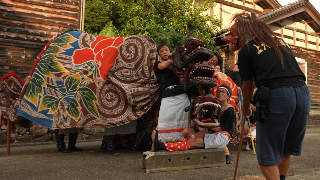 上大田の獅子舞 2/2 2023/08/26(土),石川県津幡町 - YouTube