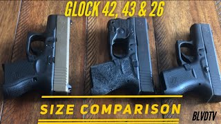 Size Comparison Glock 42, 43 and 26 (My EDC)