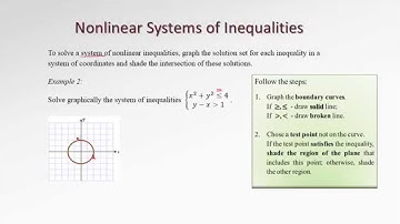 11.5 Nonlinear Systems of Inequalities
