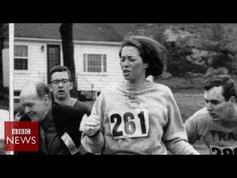 Video: Pirmā sieviete oficiāli palaist Bostonas maratonā