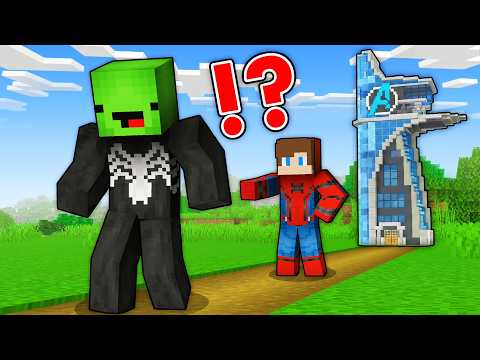 JJ SPIDER-MAN Kick Mikey VENOM Out of the SUPERHERO House! - in Minecraft Maizen