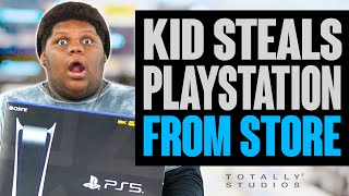 KID STEALS PlayStation 5 from Store. What Happens with Surprise Ending? Totally Studios.