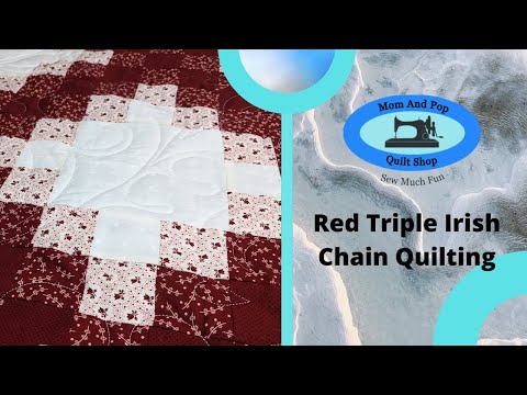 【ルミニョン】　Pearl ribbon chain quilting gile Red Triple Irish Chain Quilting - YouTube