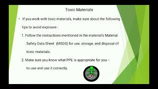 Safety toolbox talk 48 Toxic Materials