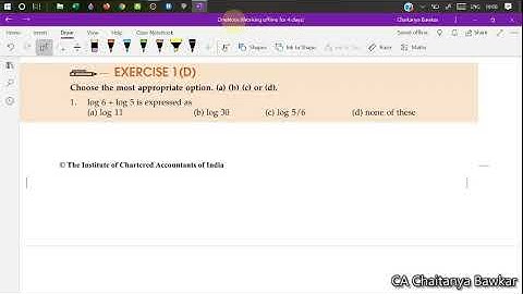 CA Foundation | Mathematics | Logs | Exercise 1(D) | Q. No. 1 to 15