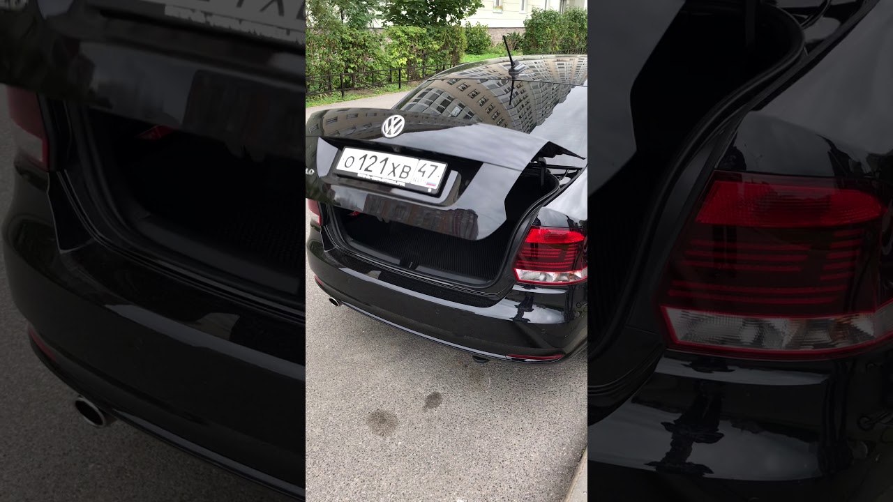 Поднятие крышки багажника без рук VW Polo - YouTube