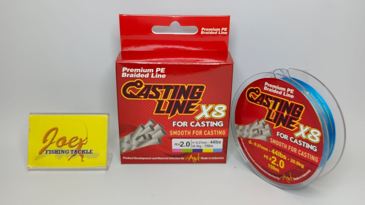 Casting Line X8 Multicolour Benang Pancing Senar PE dengan kekuatan besar.