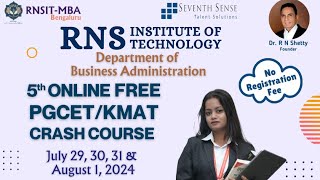Day-2 RNSIT MBA PGCET CRASH COURSE