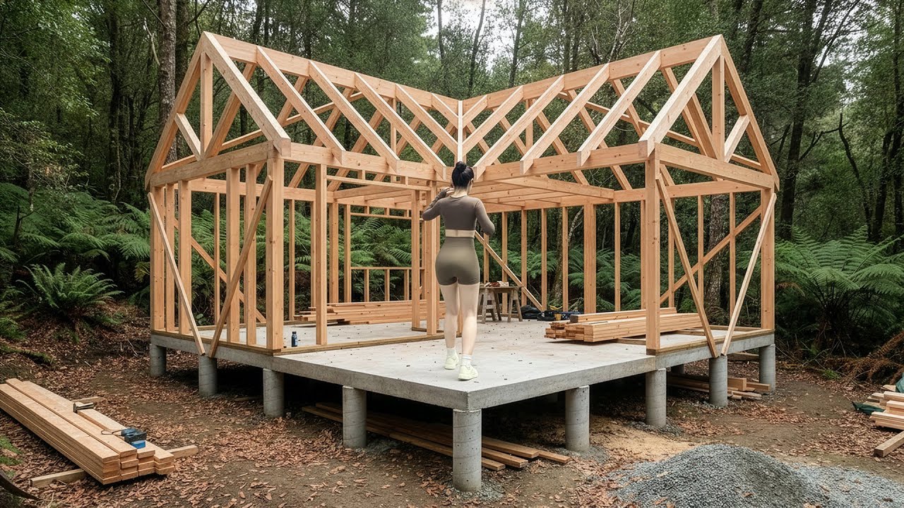 Leaving the Modern World Behind, Talented Girl Builds a Farm Using Only Mud, Straw & Bamboo