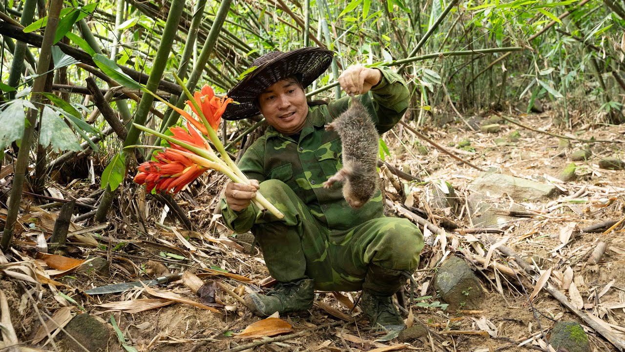 Jungle Survival Food: Bamboo Rat, Honey & Forest Cooking | EP.518