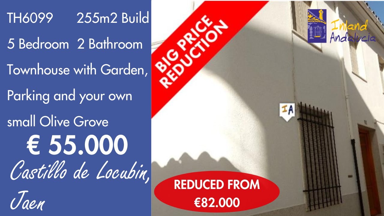 55K, 5 Bed Townhouse + Garage and 20 Olive Trees Property for sale in Spain inland Andalucia TH6099