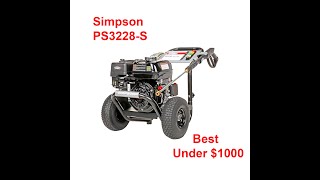 Best Homeowner Pressure Washer  Simpson PS3228S Review