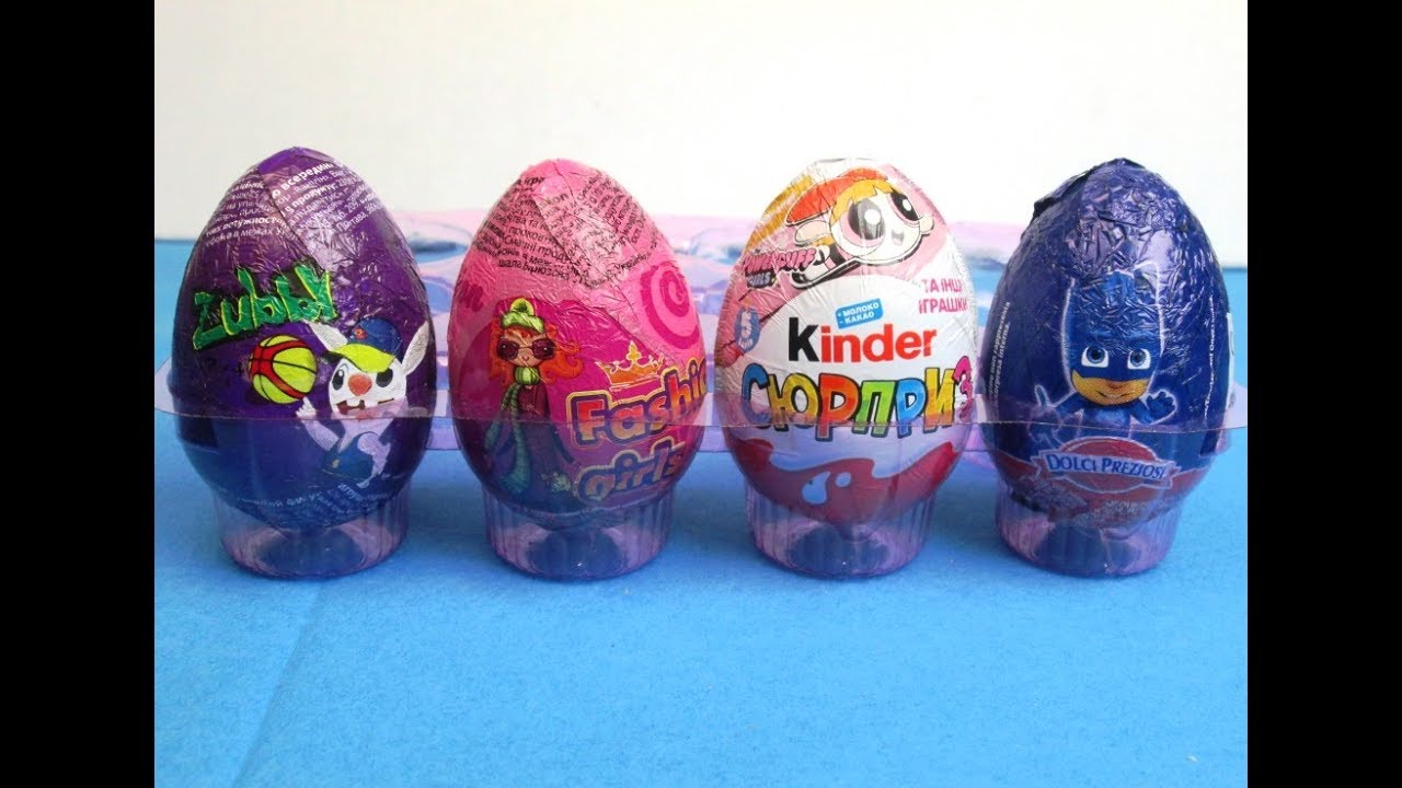 PJMasks Surprise Eggs Fashion Girl Kinder Surprise Powerpuff Girls Unboxing Video Kinder Fun