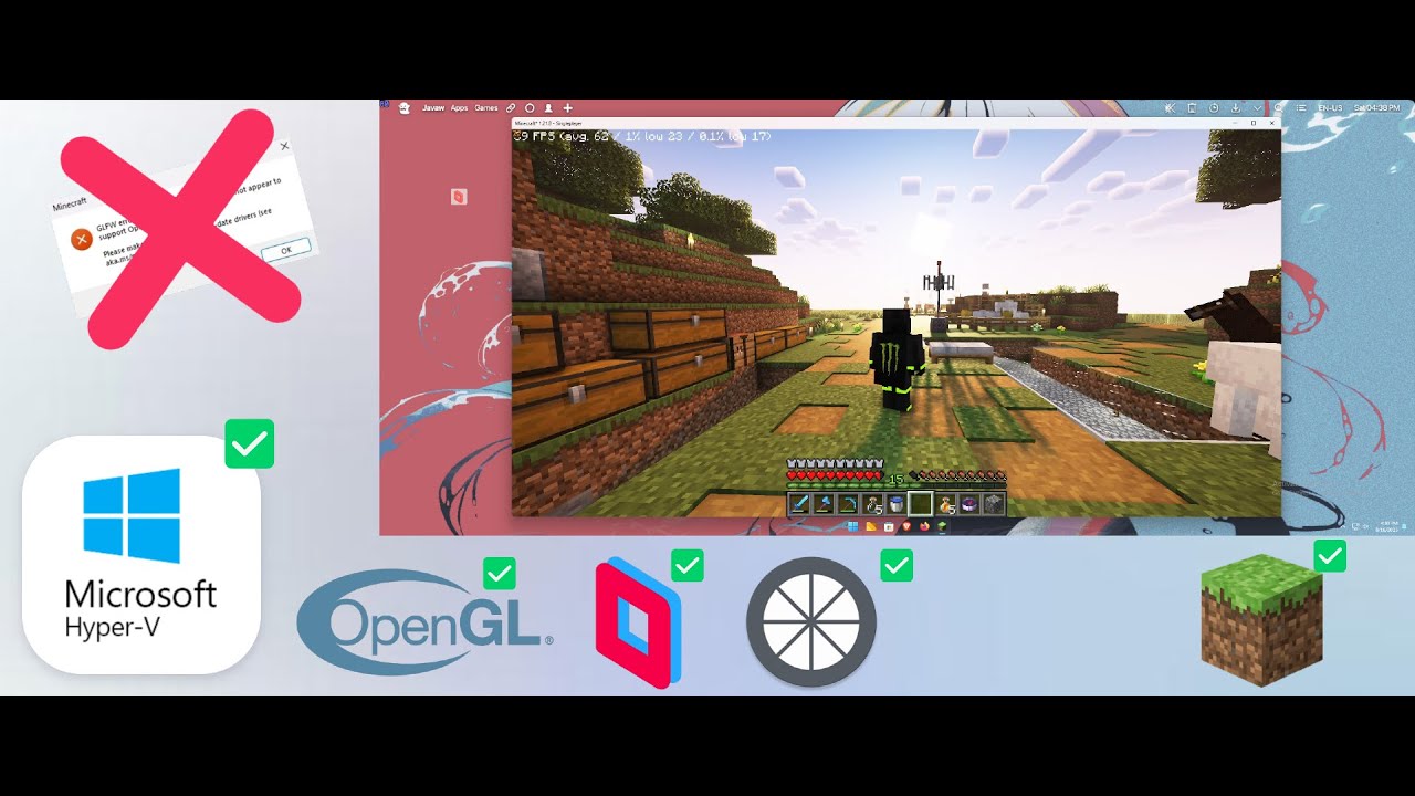 How to Fix Minecraft OpenGL / GLFW Error 65542 in Hyper-V / VM ...