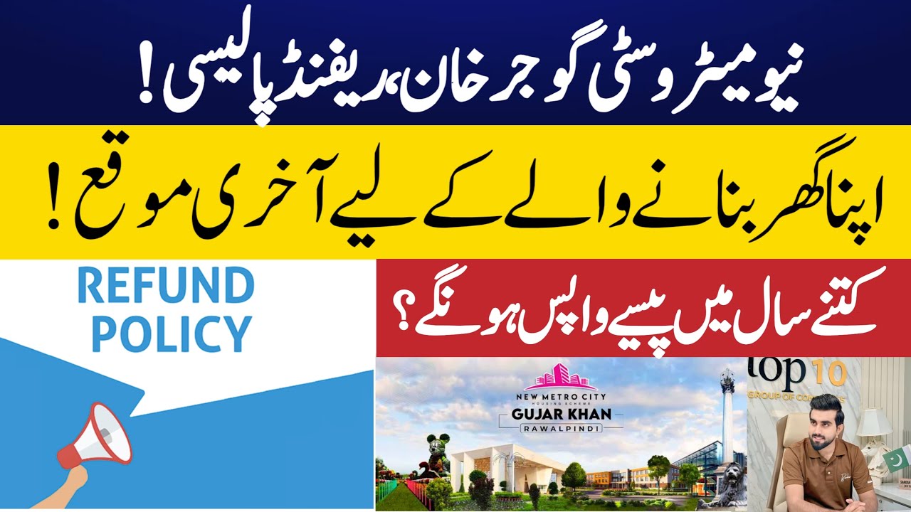 New Metro City Gujjar khan Refund Policy 2026 | Get Possessionable Plots in Early Bird Block or NAB?