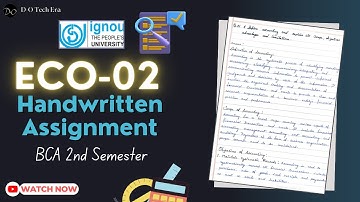 ECO-02 Handwritten Solved Assignment 2024 (January) | IGNOU BCA Handwritten Assignments | #ignou