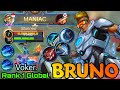 MANIAC Bruno Powerful Critical DMG! - Top 1 Global Bruno by Voker. - MLBB