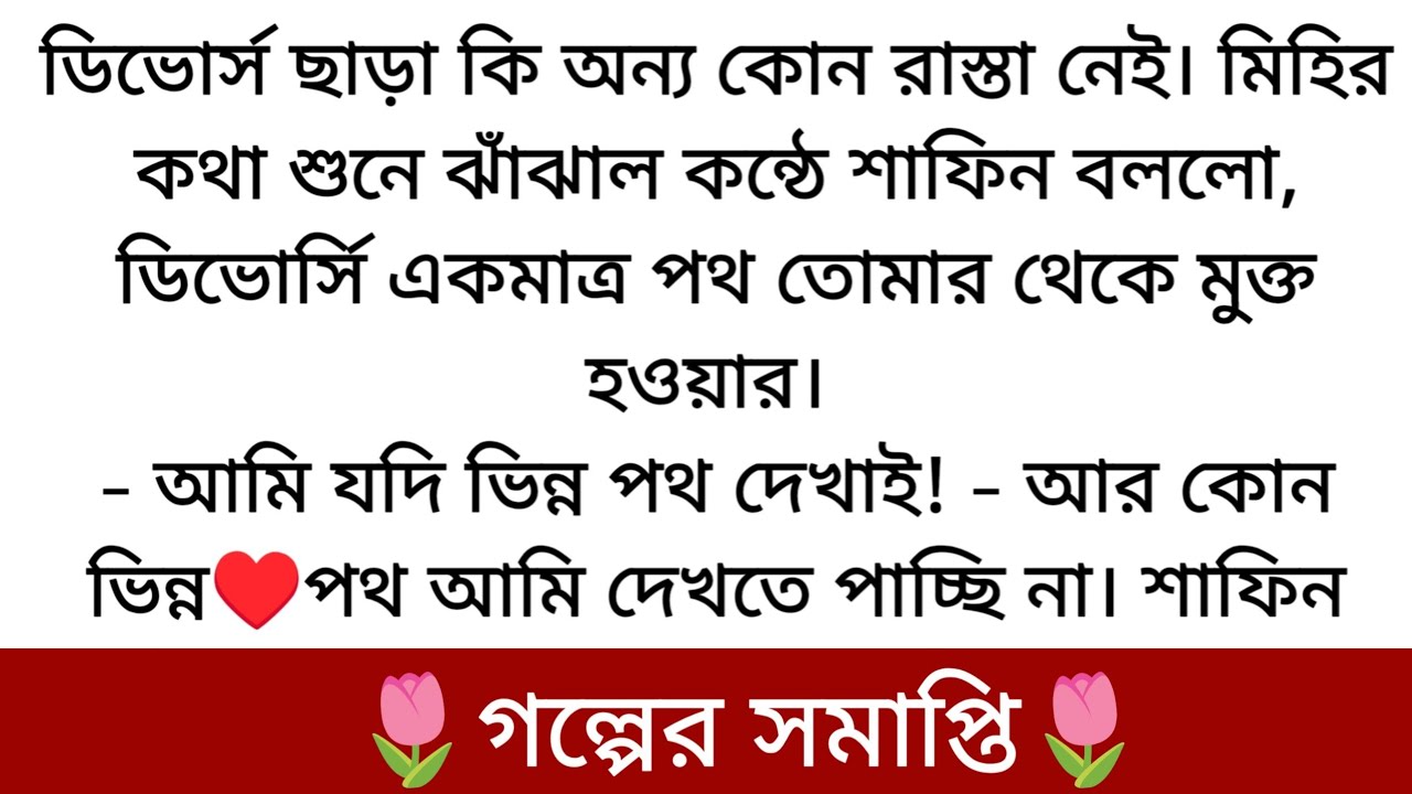 কি হল শেষে🌷 শাফিন কি আসল লোককে খুঁজে পেয়েছিল। কেন বাবা বার ধরা পড়ার পরও...