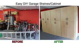 Easy DIY Garage shelving/Cabinet  #Garage Upgrade