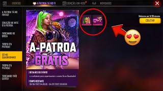É AMANHÃ! PERSONAGEM ANITTA GRÁTIS, EVENTO COLEÇÃO DE HITS DA PATROA, SKINS GRÁTIS - FREE FIRE