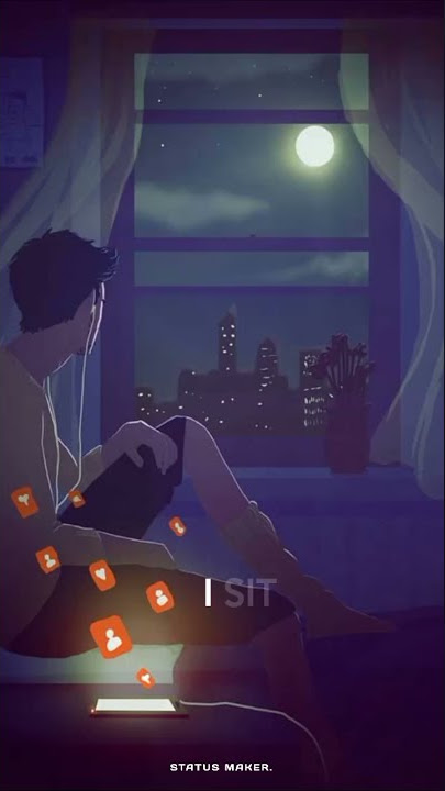 Talking to the moon WhatsApp status :: Status Maker.