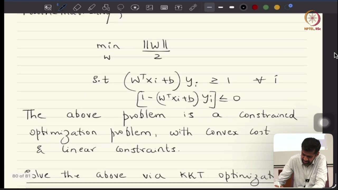 Lec 37 SVM Formulation