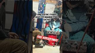 DIY porting $ hack #horsepower #engine #porting #airflow #mechanic #bigblock