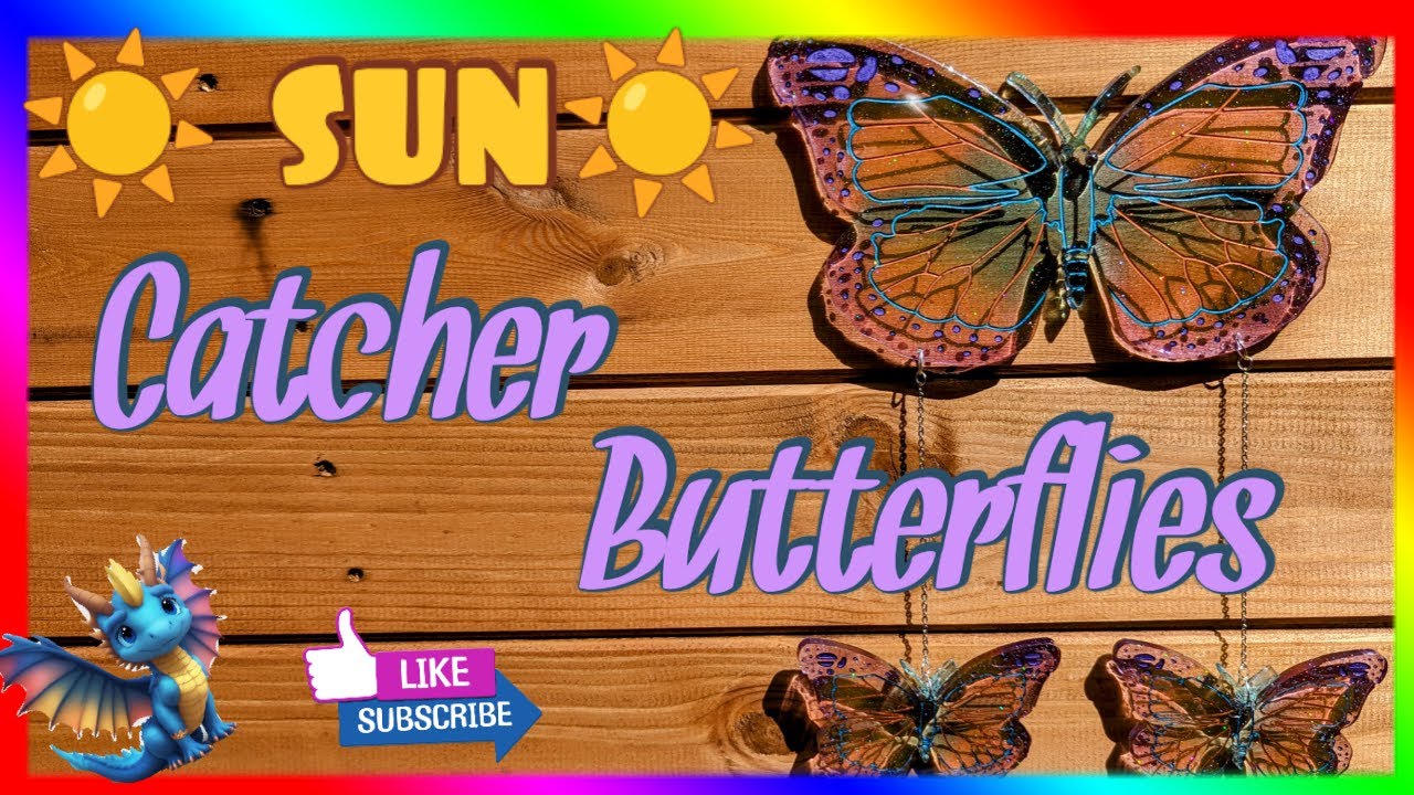 ADVANCED RESIN ART TECHNIQUE - Butterfly Sun Catcher / Mobile - FULL TUTORIAL