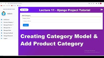 #11 Online Grocery Shop Project | Python Django | Add Product Category | By Bhuwan Bhaskar