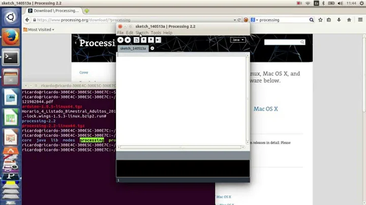 how to run , execute or open  processing in ubuntu 14.04