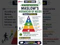 CTET CDP | Maslow's Hierarchy of Needs Trick #ctet #teacher #kayducate #shorts #cdp #notes #exam