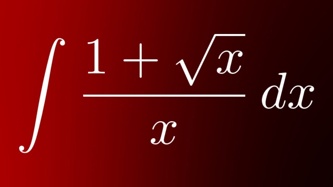 Integral Of 1 Sqrt x x YouTube Integral Of 1 Sqrt x x YouTube