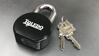 [674] Toledo TBK90R Round Body Padlock Picked and Gutted