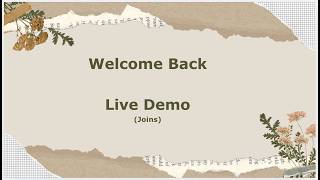 Live Demo - Joins, Inner Join, Left Join #joins #innerjoin #leftjoin #handsonlearning