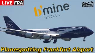🔴LIVE Planespotting Frankfurt Airport Action b'mine Hotel | Top View