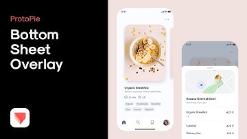 ProtoPie - How to make a bottom sheet overlay interaction with ProtoPie - Basic