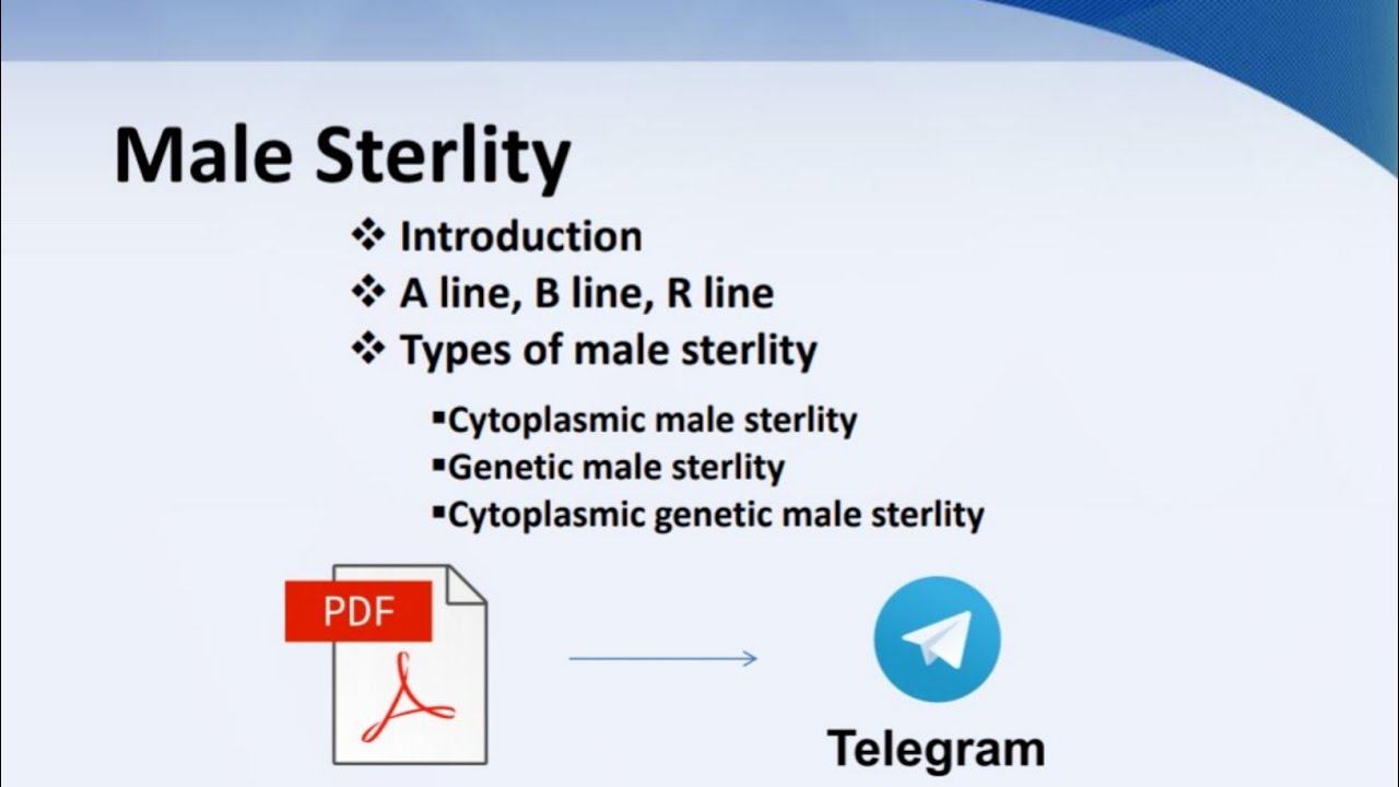 male sterility/ types of male sterlity YouTube