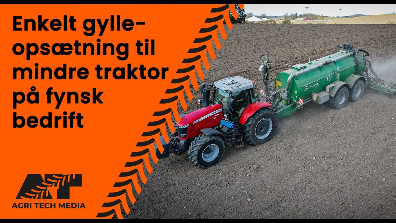 🇩🇰 Enkelt gylle-opsætning til mindre traktor på fynsk bedrift