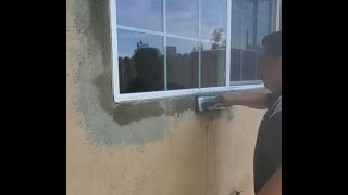 DIY.  How to replace a window on stucco wall