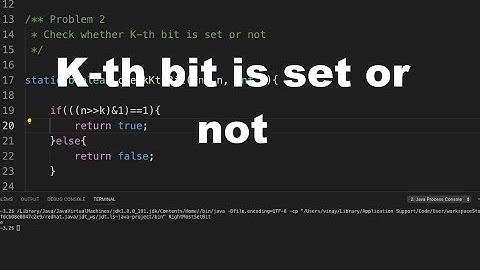 Check whether K-th bit is set or not