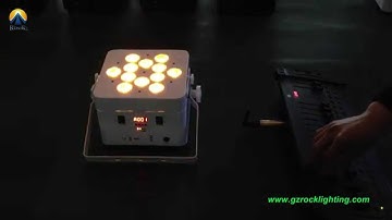 Rechargeable battery powered & wireless dmx led uplighting 12*15W RGBAW 5in1 color