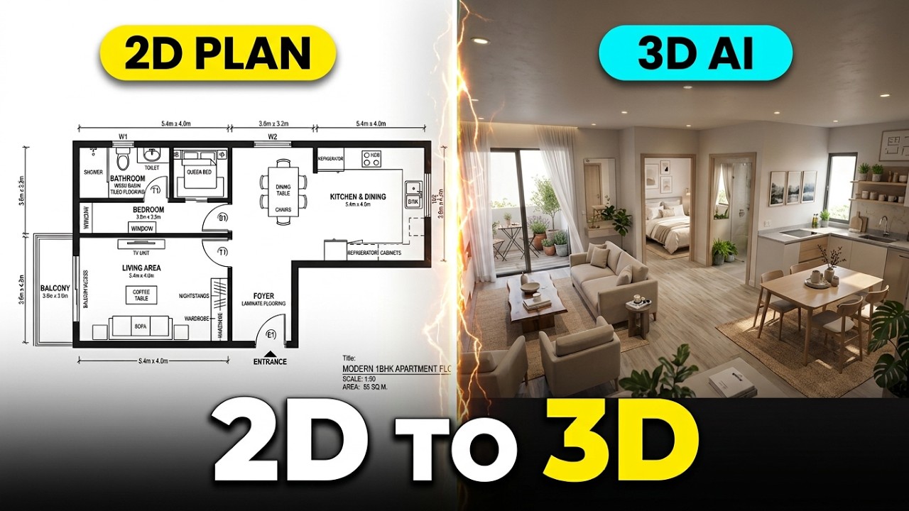 Convert 2D Floor Plan to 3D Room Using AI (Step-by-Step) - YouTube
