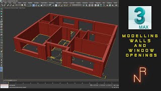3Ds Max - Modeling Walls and Window Openings Easy Way 2022