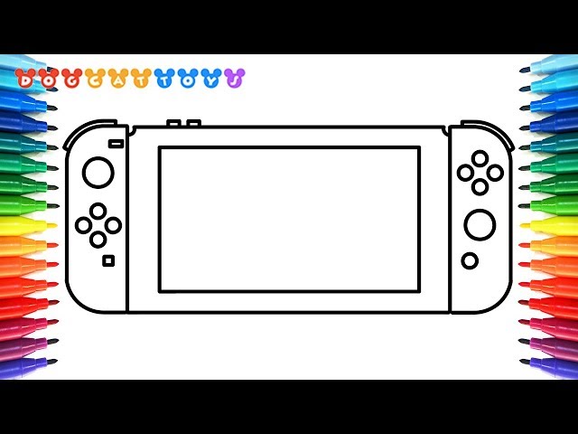 How to Draw a Nintendo Switch 🕹Video Game Console - YouTube