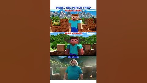 Which remake would you watch? Minecraft Movie Animated Remake Comparison #minecraft #animation