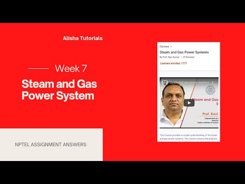 Steam and Gas Power System Assignment Week 7