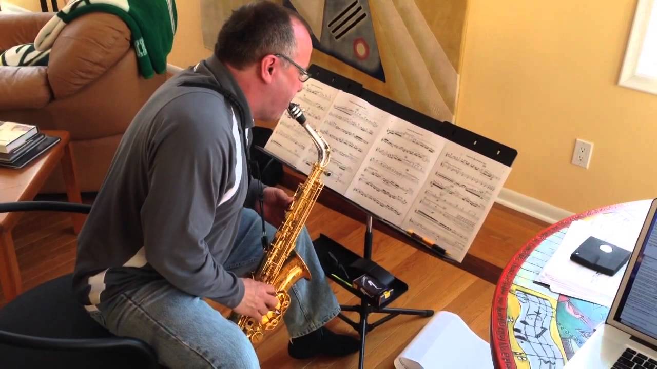 Joe Lulloff rehearsing part of my Sax Concerto