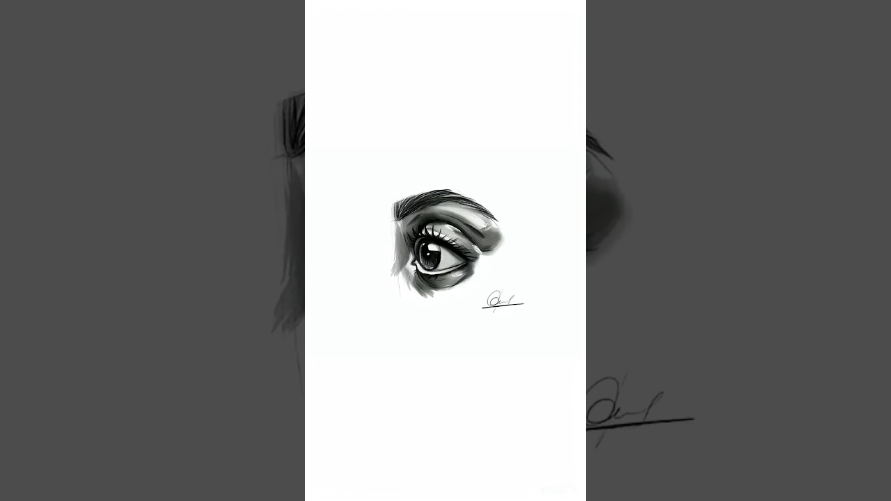 Набросок глаза в профиль 