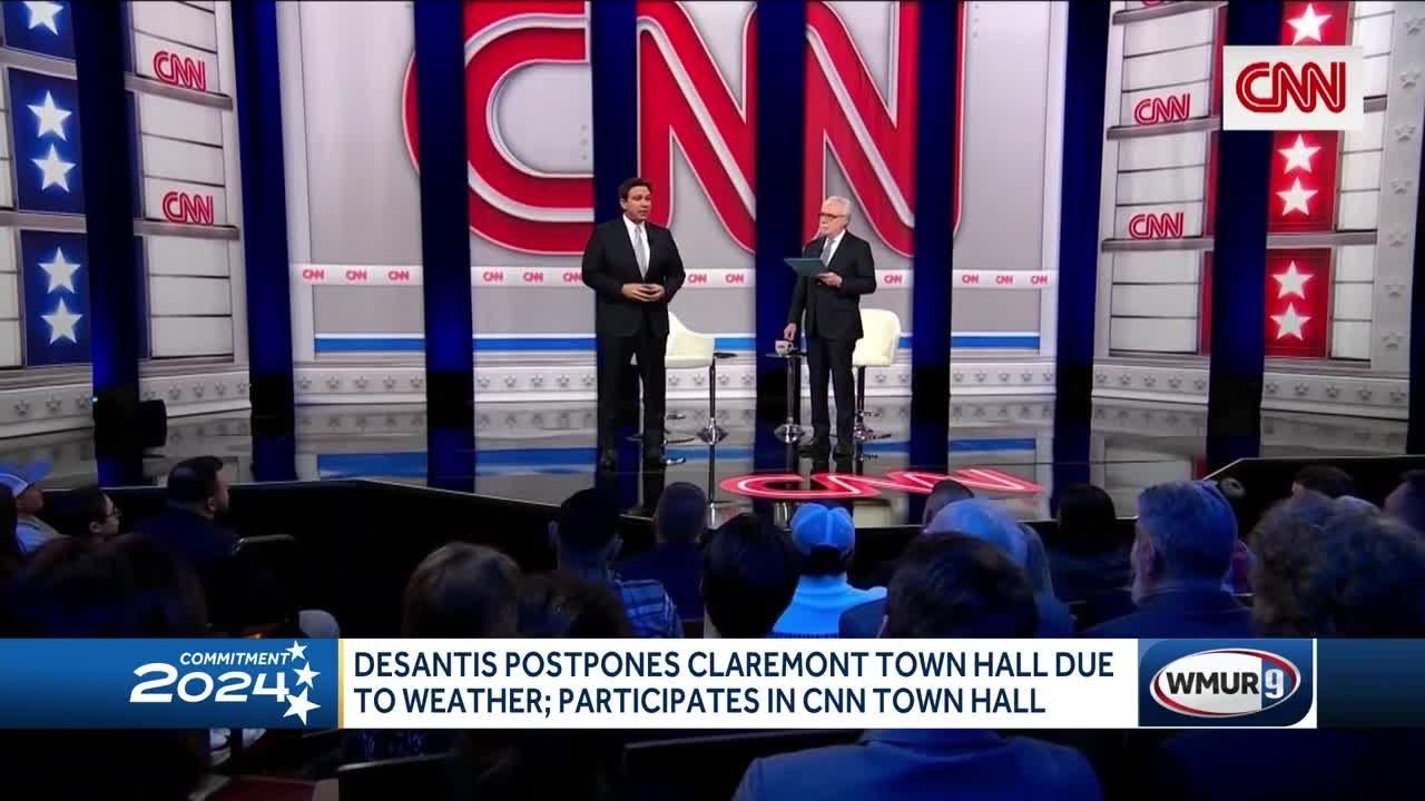 DeSantis postpones Claremont town hall due to weather; participates in