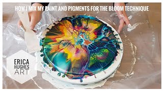 MIXING and BLOOM SESSION! Sheleeart BLOOM Technique / Acrylic Pouring Techniques